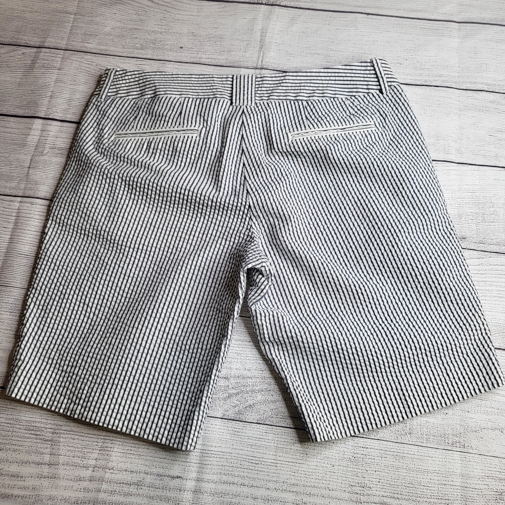 J.Crew Blue and White Searsucker Bermuda Short City Fit Size 8 - Picture 7 of 7